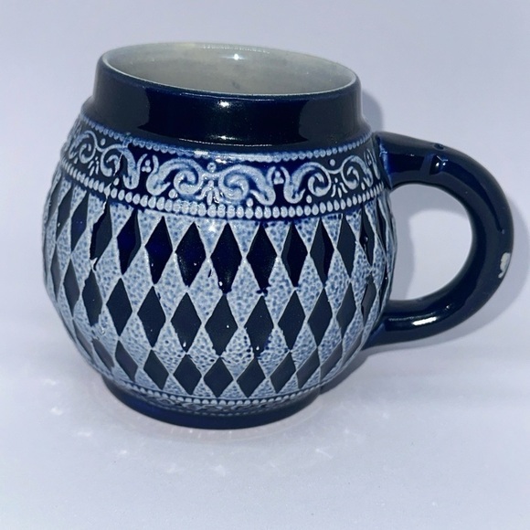 Marzi & Remy Vintage Fine Ceramic Stein Beer Mug Cobalt Salt Glaze - Picture 1 of 4